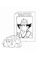 Inspector gadget kleurplaat 1